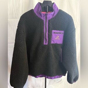 Ivory Ella Kids Black and Purple Sherpa Jacket
